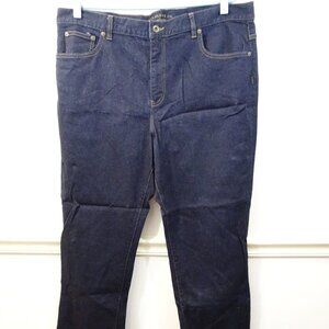 LAUREN JEANS CO Classic Straight Dark Wash Size 18